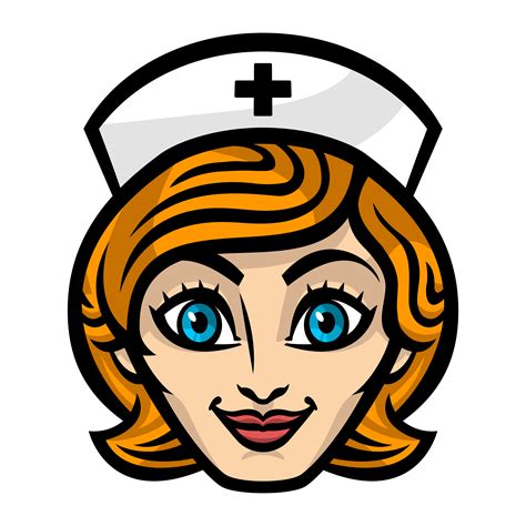 Friendly Female Nurse Cartoon Face Smile Vector Illustration 552738