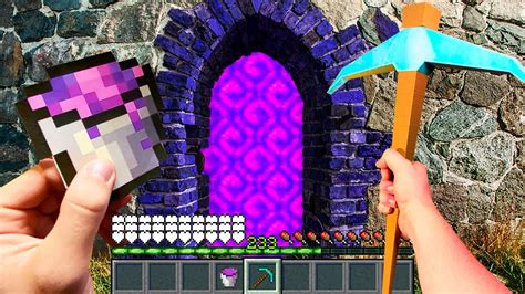 Realistic Nether Portal ~ Minecraft In Real Life Pov Youtube