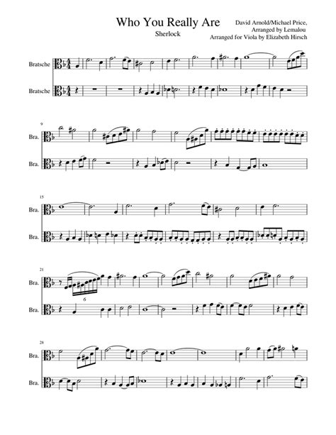 Who You Really Are Viola Duet Easy Sheet Music For Viola String