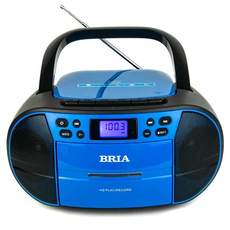 Bria Pb273 Stereo Portable Cd Cassette Home Audio Fm Radio Boombox With Aux