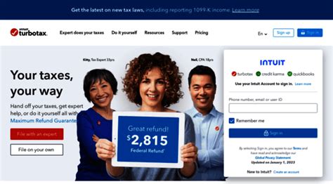 Turbotax Official Site File Turbo Tax Intuit