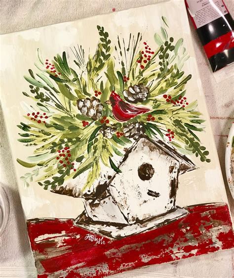 Even Birds Can Deck The Halls New Christmas Art Prints On Canvas And