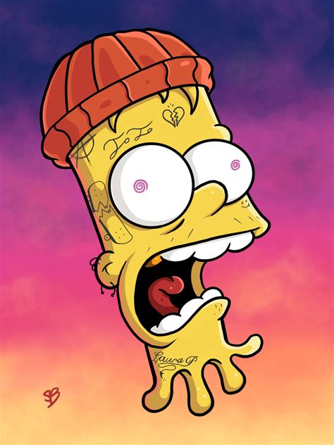 Bart Simpson Drawing Trippy Shanon Amador