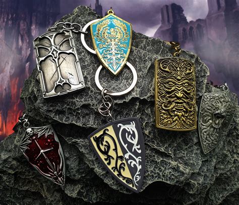 Dark Souls Shield Keychain Golden Wing Shield Grass Crest Etsy