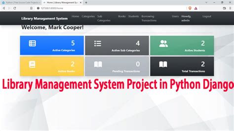 Library Management System Project In Python Django With Source Code