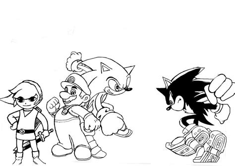 View Sonic And Mario Coloring Pages To Print Background Coloring