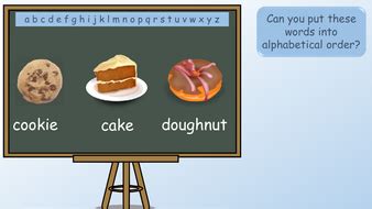 Alphabetize words, text, lists, and similar information. Alphabetical Order: PowerPoint Lesson | Teaching Resources