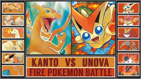 Kanto Vs Unova Fire Pokémon Battle Charizard Vs Victini Youtube