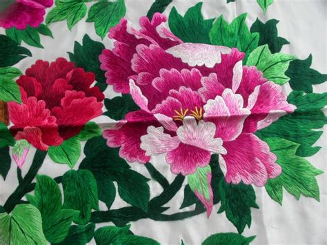 Chinese 100 Hand Embroideried Silk Xiang Hunan Embroidery Artpeony