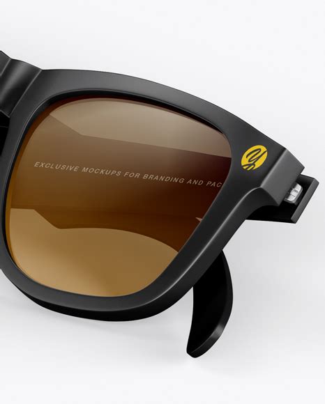 Sunglasses Mockup Half Side View On Yellow Images Object Mockups