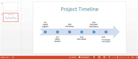 You can easily add and change data, change the template color and style and keep it updated all the time. Free PowerPoint Timeline Template