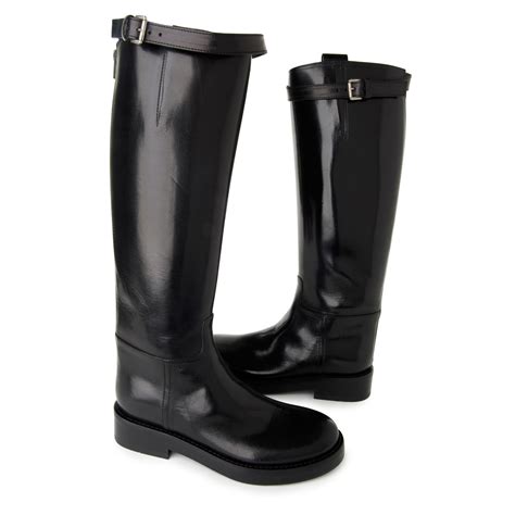 Ann Demeulemeester Poetry Riding Boots In Black Lyst