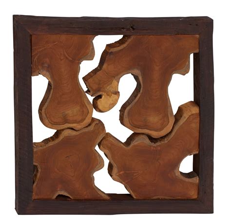 Beautiful And Unique Style Abstract Wood Teak Wall Panel Home D