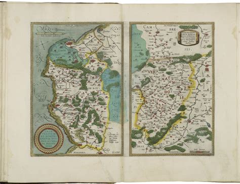 Maps Of Calais And Boulogne And Of Vermandois By Abraham Ortelius 1608