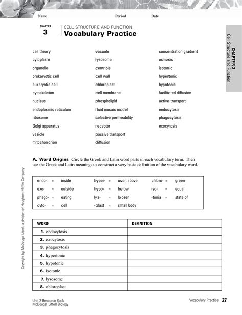 Chapter 8 From Dna To Proteins Vocabulary Practice Answer Key