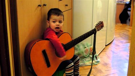 Cute Eurasian Baby Playing Guitar Youtube