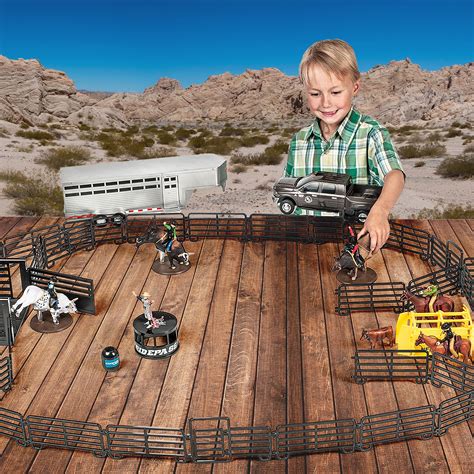 Buy Big Country Toys 61 Piece Pbr Rodeo Playset Cowboy Toys For Kids