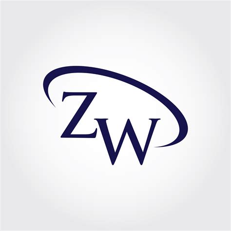 Monogram Zw Logo Design By Vectorseller Thehungryjpeg