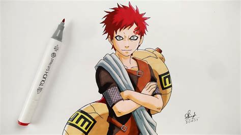 How To Draw Gaara Step By Step Tutorial Naruto Youtube