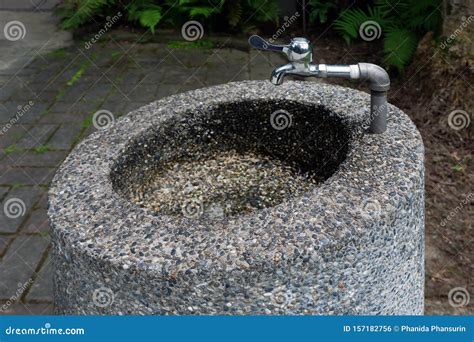 Drinking Water Faucet Isolated In The Public Park Stock Photo Image