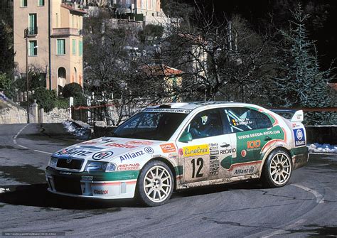 Download Wallpaper 2001 Wrc Rally Monte Carlo Skoda Octavia Free