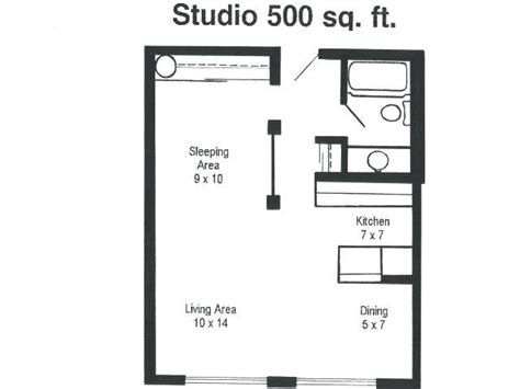 Image Result For 500 Sq Ft House Plans 1 Bedroom Studio Floor Plans