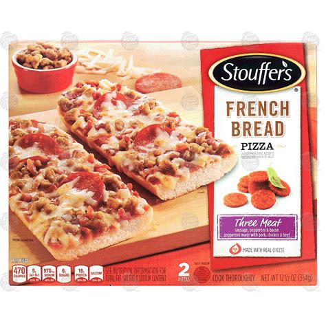 Stouffers French Bread Pizza Three Meat 2 Pizzas 125 Oz Pizza Frozen Shop By Aisle