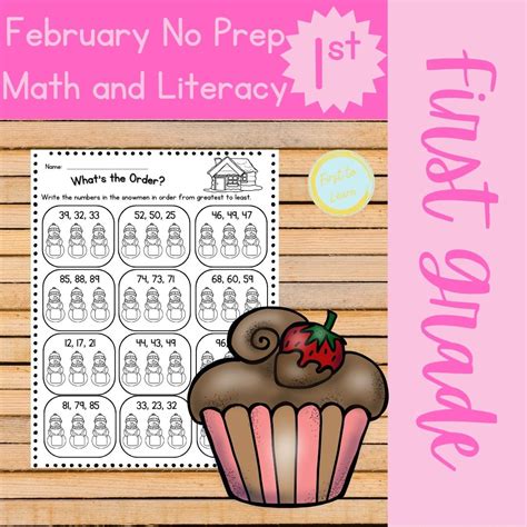 February No Prep Math And Literacy First Grade Made By Teachers