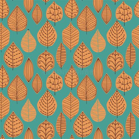 Seamless Pattern With Leaf Abstract Leaf Texture Endless Background