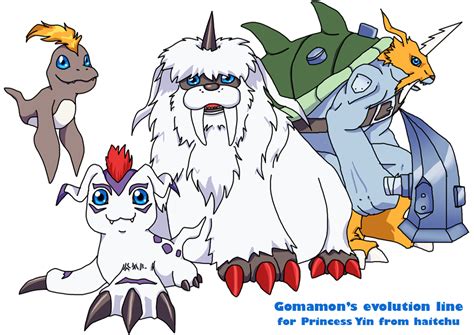 Gomamon Evolution Line By Princessyin On Deviantart