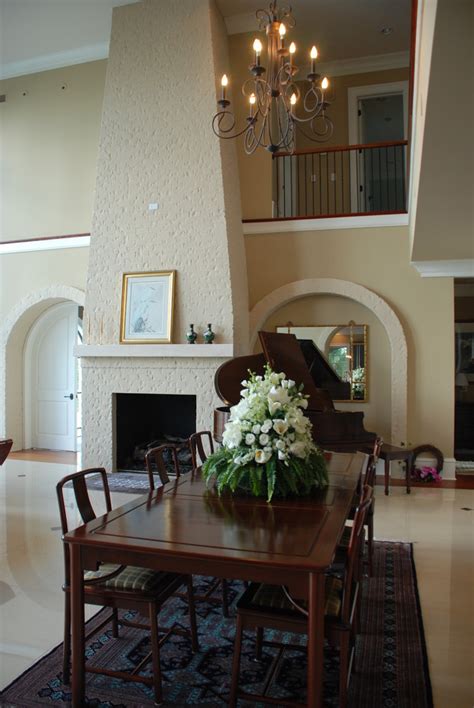 Grand Painted Brick Fireplace Modern Dining Room Charleston By