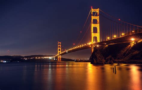 Golden Gate Bridge At Night Wallpapers Top Free Golden Gate Bridge At