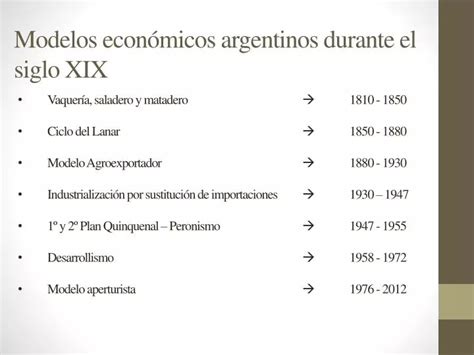 Ppt Modelos Económicos Argentinos Durante El Siglo Xix Powerpoint