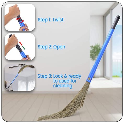 Gala No Dust Broom With Extendable Long Handle Phukuli