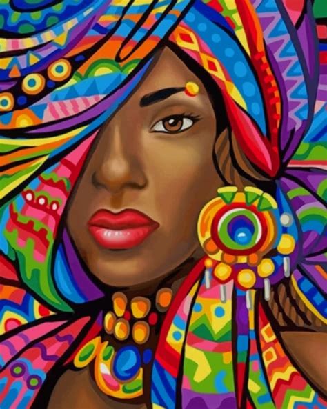 Colorful African Woman New Paint By Numbers Numeral Paints