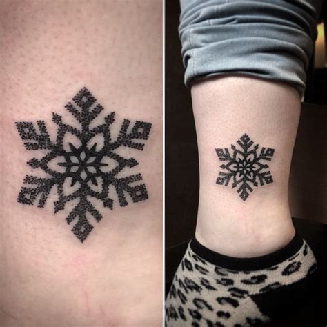 Ankle Snowflake Tattoo | Best Tattoo Ideas Gallery
