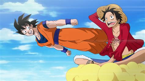 One Piece Vs Dragon Ball Luffy Affronta Goku In Un Bellissimo Artwork