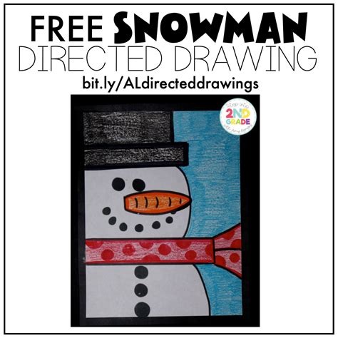 Free Directed Drawing Of A Snowman Directed Drawing Winter