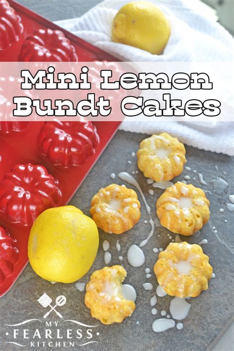 You'll want to use a sturdy, anodized aluminum bundt pan. Mini Lemon Bundt Cakes - My Fearless Kitchen