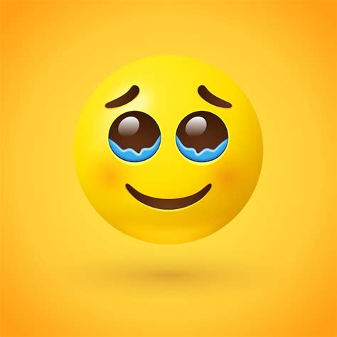 Emoji De Lágrimas Felizes Vetor Premium