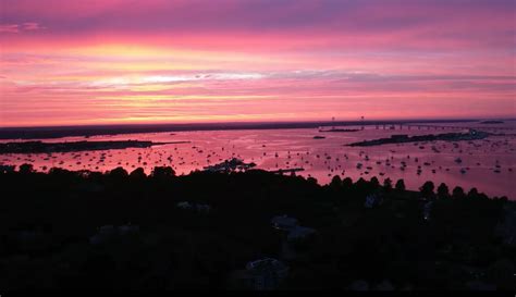 Newport Harbor Sunset 0913 Aquidneck Aerials