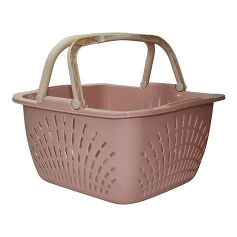 Double Handle Plastic Laundry Basket Karoutexpress