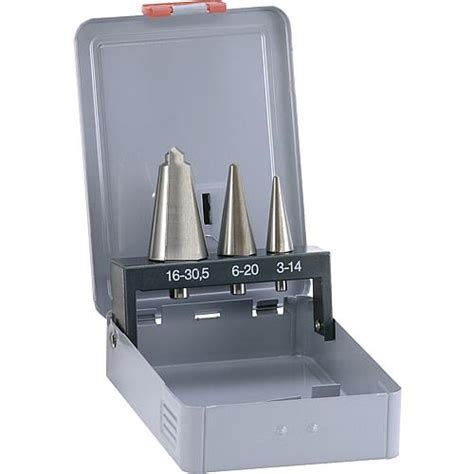 Taper Sheet And Tube Drill Set Hss 3 Piece