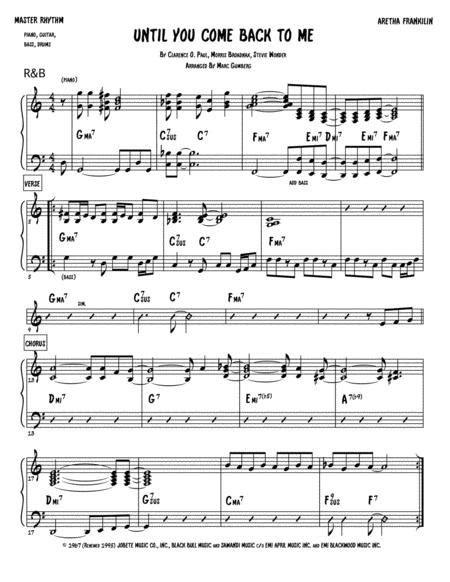 Until You Come Back To Me Thats What I M Gonna Do Sheet Music Pdf Download