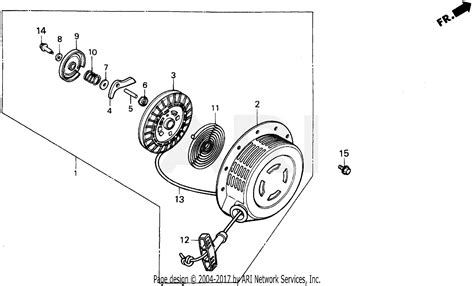 Honda EB5000X A GENERATOR, JPN, VIN# EA7-3000001 Parts Diagram for RECOIL STARTER