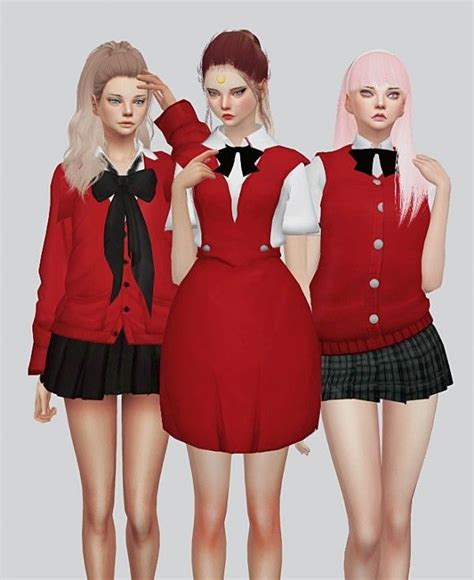 Kalewa A School Uniform Part2 Sims 4 Downloads Sims 4 Clothing Pinterest School