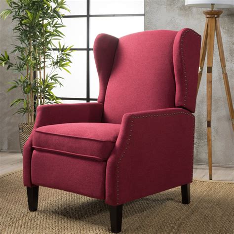 Wescott Wingback Fabric Recliner Club Chair By Christopher Knight Home