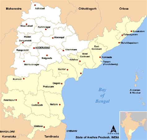 Andhra Pradesh Map With Districts Names Vrogue