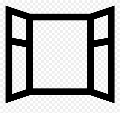 Open Window Icon Open Window Clipart Black And White Png Download