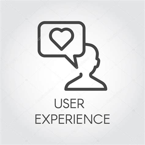 User Experience Icon In Thin Line Style Heart Symbol In Bubbles And